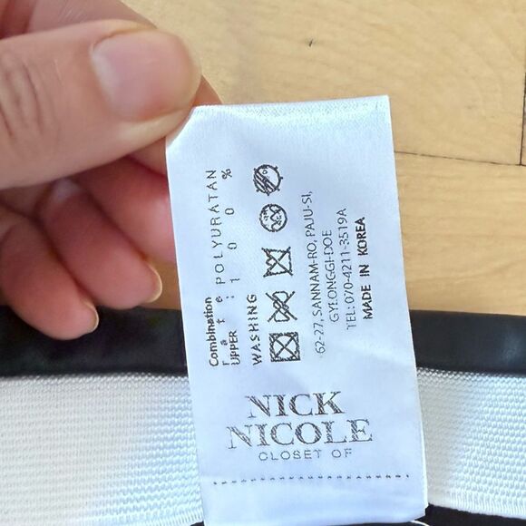 NICK&NICOLE Closet Minimal Eco Leather Midi A-line Black Skirt S NWOT - Picture 10 of 15